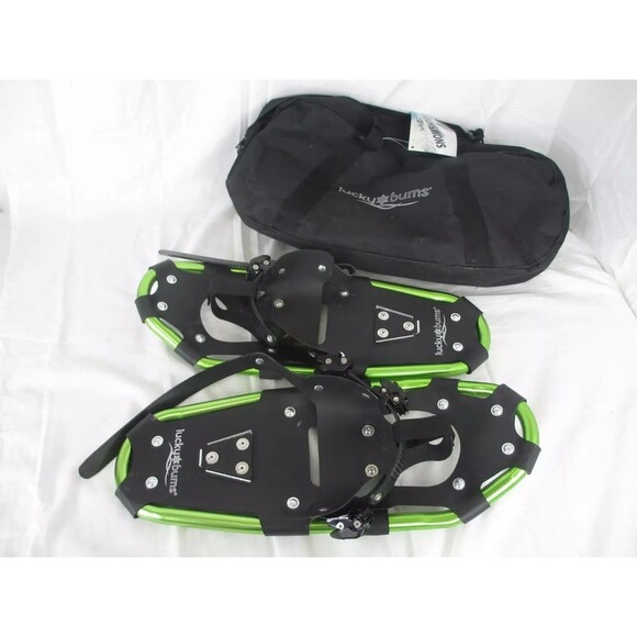 Lucky Bums 22" Snowshoes Green with Carrying Bag 24 x 9 - Picture 1 of 8